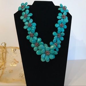 Turquoise and amethyst necklace.